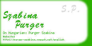 szabina purger business card